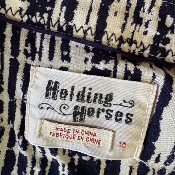 Anthropologie Holding Horses Rayon Button Up Blouse Size L - Picture 3 of 4